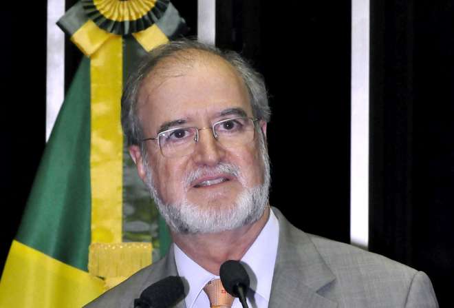 O ex-governador de Minas Gerais Eduardo Azeredo na tarde desta quarta-feira (23) - DIVULGAÇÃO