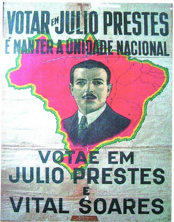Cartaz da campanha política de Prestes - DIVULGAÇÃO