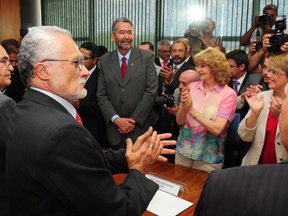 Iara Bernardi participou ontem da cerimônia de posse no gabinete do presidente da Câmara - Gustavo Lima/Câmara dos Deputados/Sefot/Secom