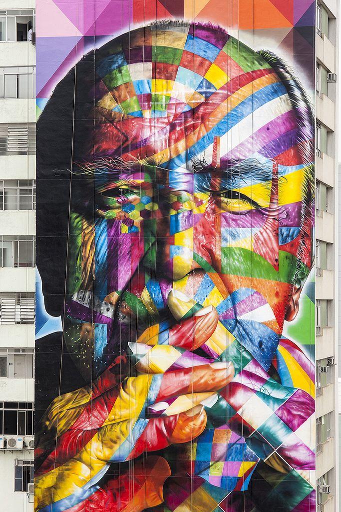 No aniversário da cidade de São Paulo, Kobra fez homenagem ao arquiteto brasileiro - 