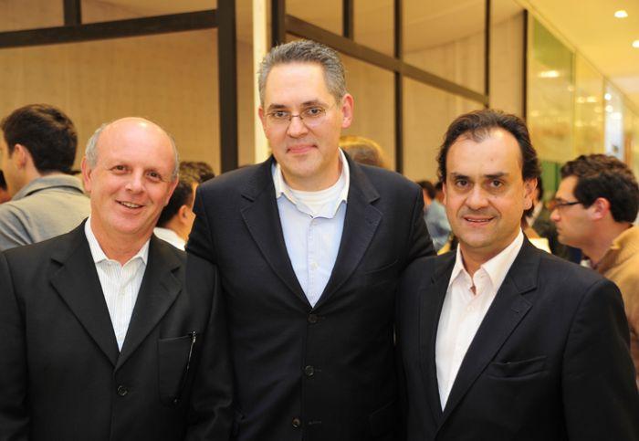 Marcos Semenzim, Eduardo Gomes e Marcelo Sabino, da Semma Empresa de Shopping Centers - Pedro Negrão