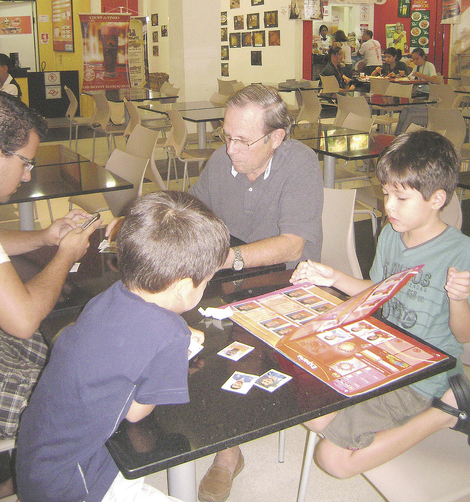 Lucas, Matheus e o avô Emilio - 