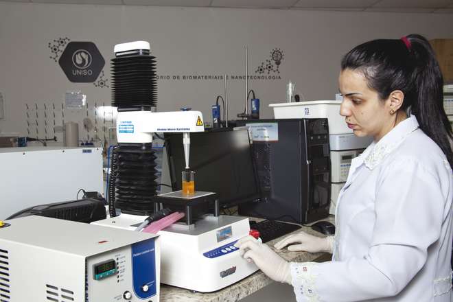 Pesquisa foi desenvolvida no Laboratório de Biomateriais e Nanotecnologia da Uniso - Paulo Ribeiro/ Uniso