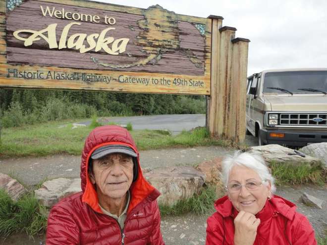 Na chegada ao Alasca, a alegria de ter mais um sonho realizado - ACERVO PESSOAL