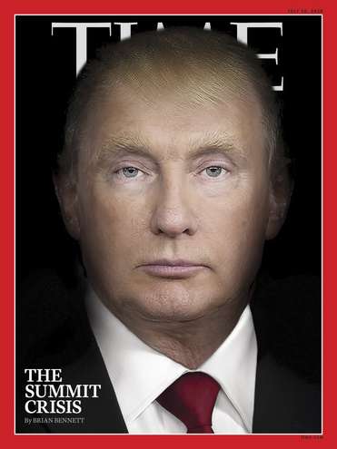 Na capa, Trump e Putin aparecem 